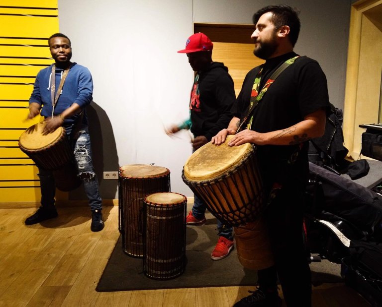 Interactive percussion workshop, Sunrise HUB, 2022