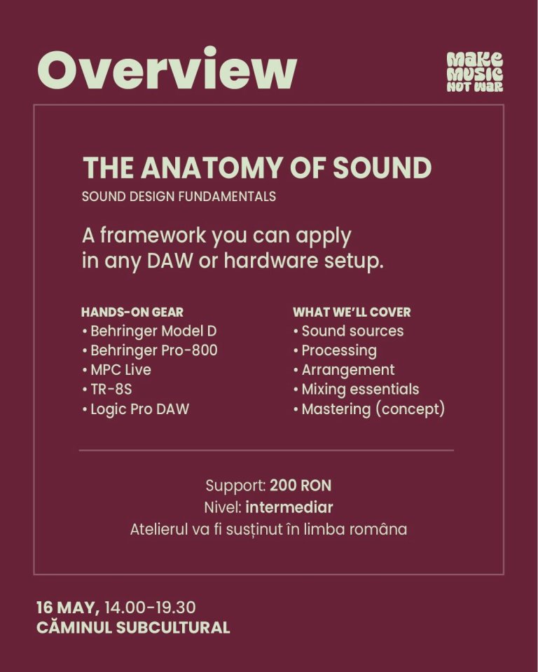 The Anatomy of Sound, Căminul Subcultural, 2026