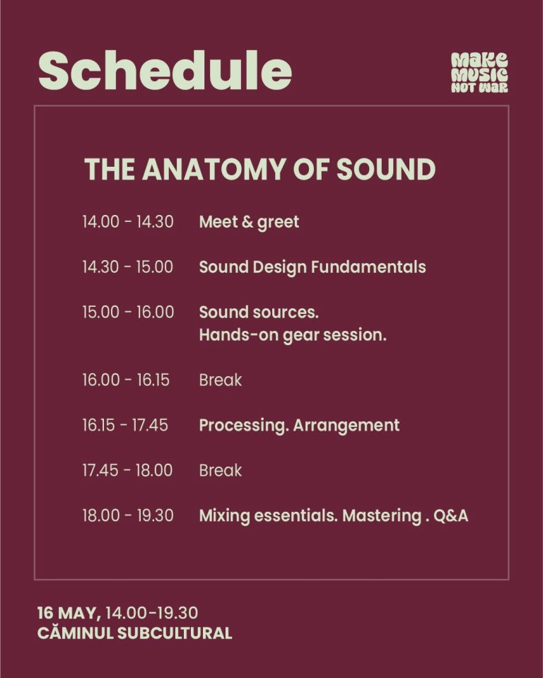 The Anatomy of Sound, Căminul Subcultural, 2026